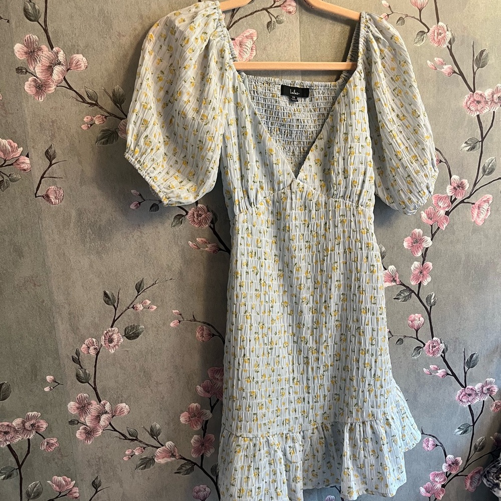 Lulus blue cutout dress size xs